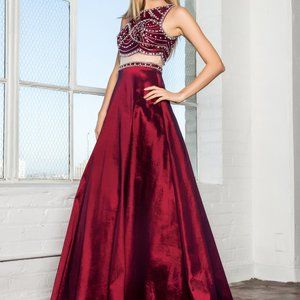 Scoop Neck Sequined A-Line Prom Dress GSGL2250